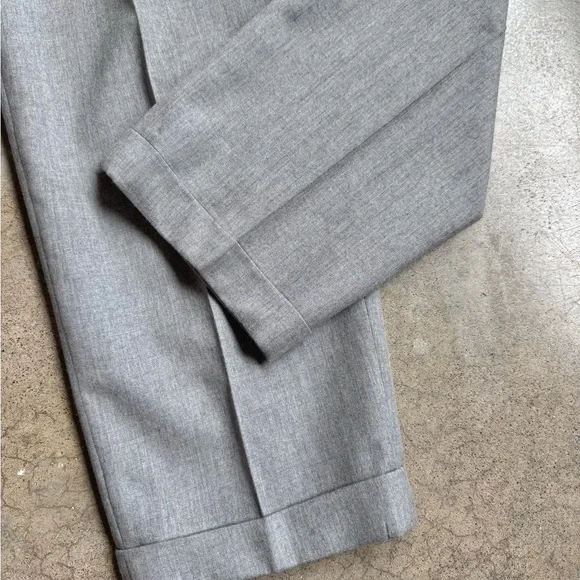Vintage 90s Talbots Grey Wool Pleated Trousers - Picture 5 of 5